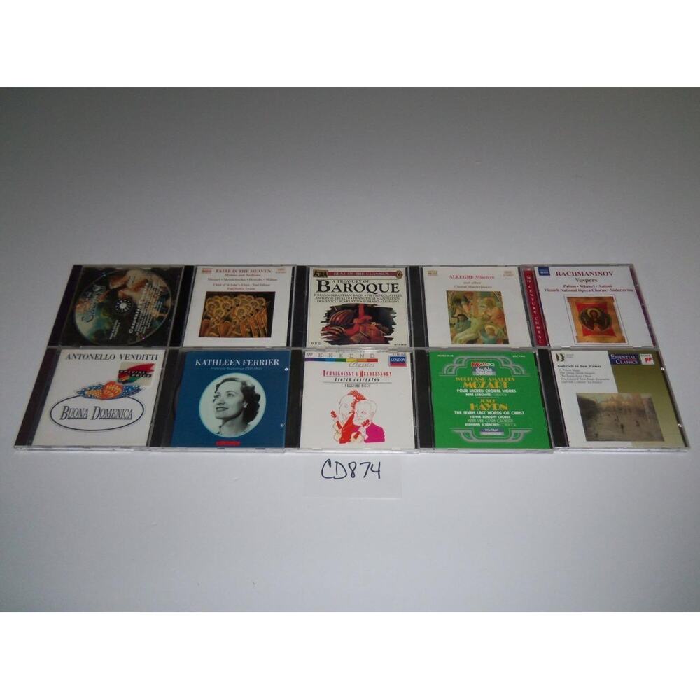 Classical 10 CD Lot Choral Baroque Mixed Misc Instrument -0618CD874